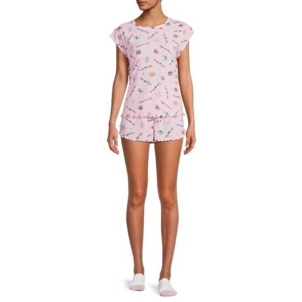 Warner Bros. Women's Friends Shirt, Shorts & Sock Pajama Set 3-Piece 3XL